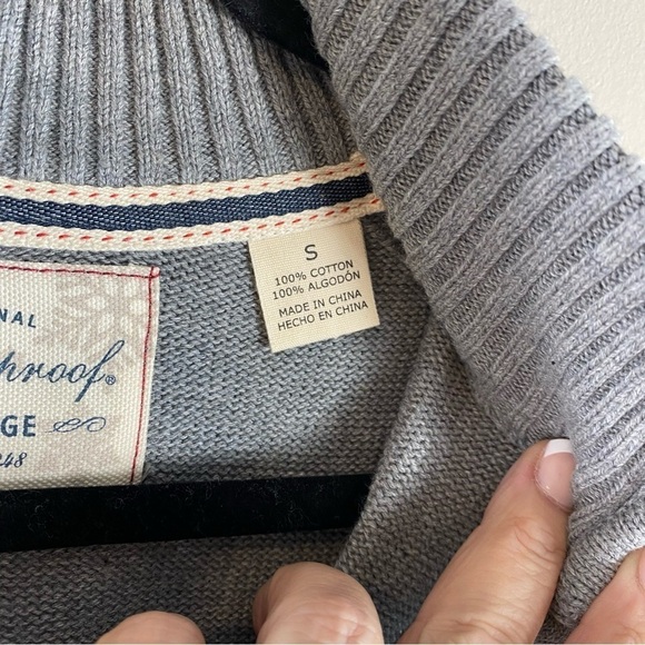 Weatherproof Vintage Men's Snowflake Quarter Zip Sweater Heather Gray Size‎ S - Picture 5 of 12